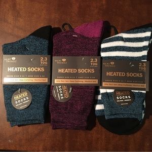 NWT womens heated socks heat trendz 3 pairs